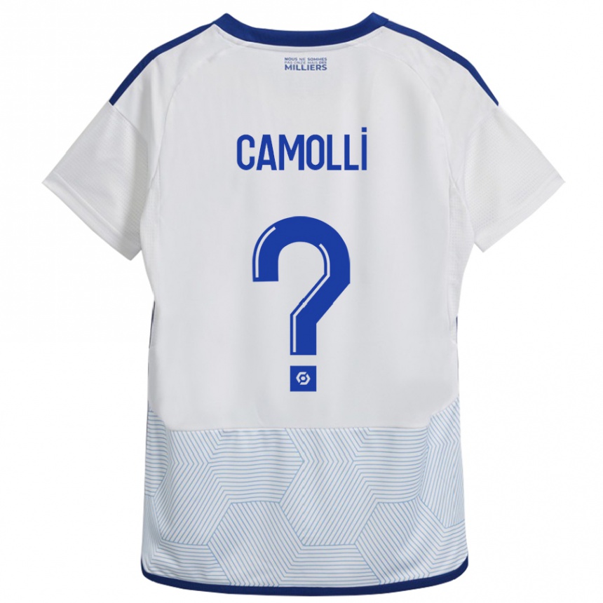 Kids Football Benjamin Camolli #0 White Away Jersey 2023/24 T-Shirt