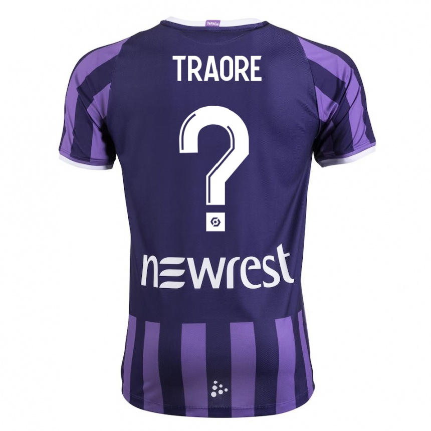 Kids Football Bonota Traoré #0 Purple Away Jersey 2023/24 T-Shirt