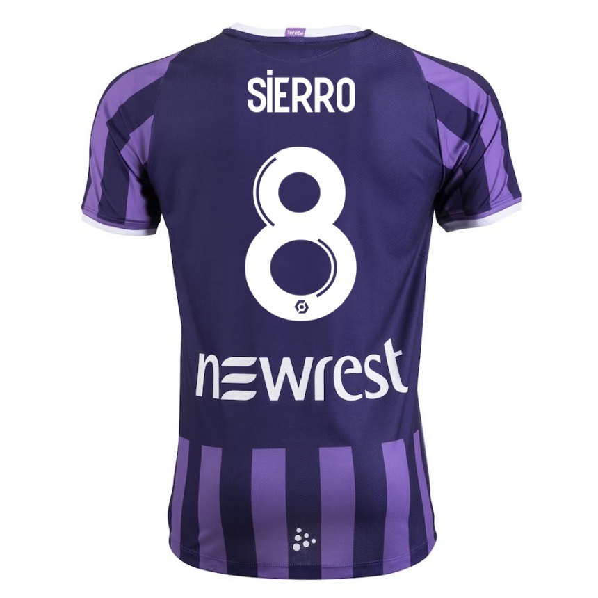 Kids Football Vincent Sierro #8 Purple Away Jersey 2023/24 T-Shirt