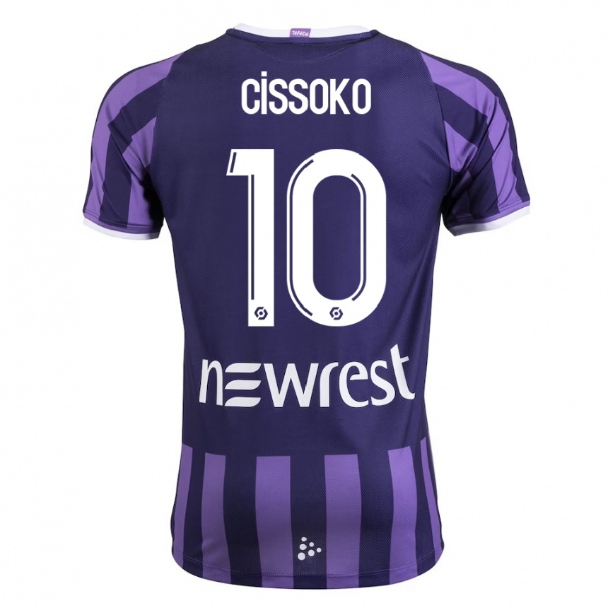 Kids Football Ibrahim Cissoko #10 Purple Away Jersey 2023/24 T-Shirt