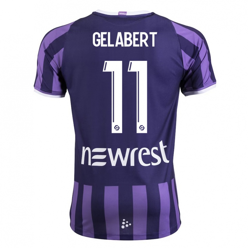 Kids Football César Gelabert #11 Purple Away Jersey 2023/24 T-Shirt