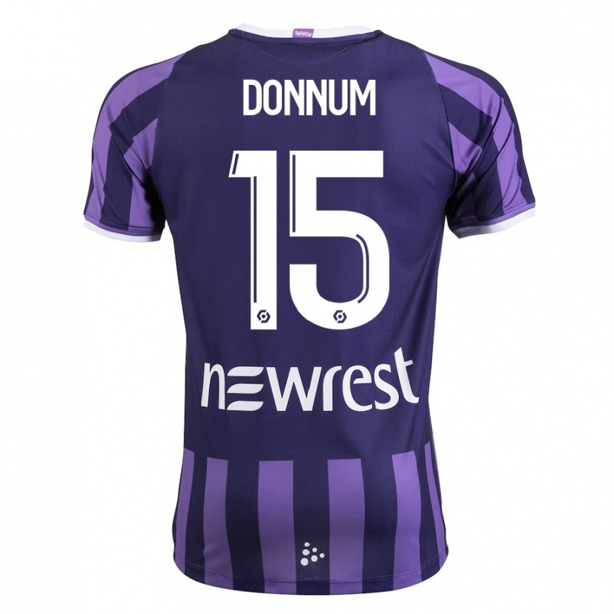Kids Football Aron Dønnum #15 Purple Away Jersey 2023/24 T-Shirt