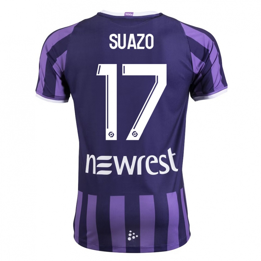 Kids Football Gabriel Suazo #17 Purple Away Jersey 2023/24 T-Shirt