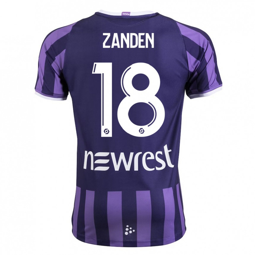 Kids Football Oliver Zandén #18 Purple Away Jersey 2023/24 T-Shirt