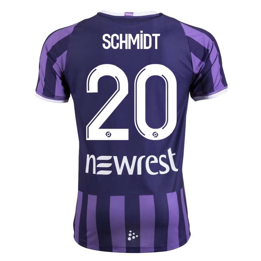 Kids Football Niklas Schmidt #20 Purple Away Jersey 2023/24 T-Shirt