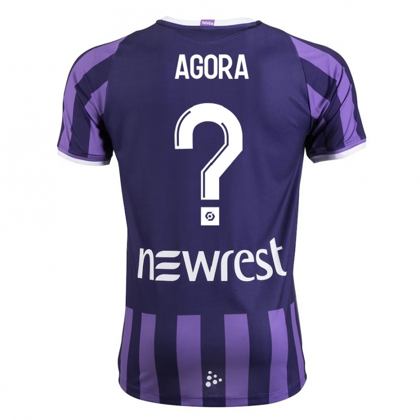 Kids Football Yannick Agora #0 Purple Away Jersey 2023/24 T-Shirt