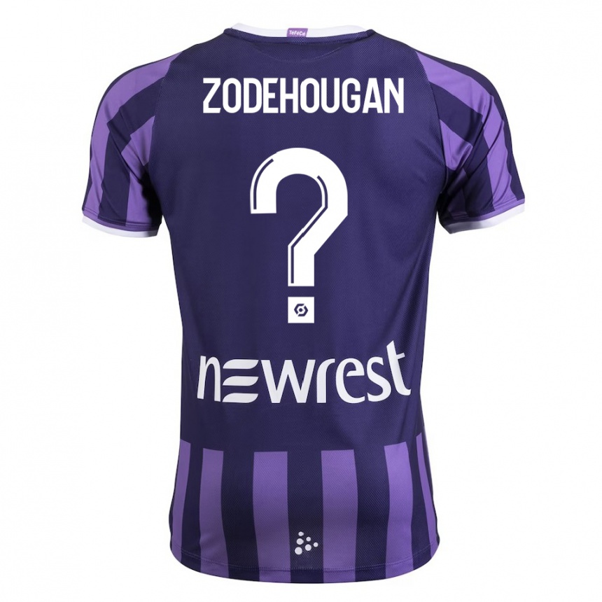 Kids Football Yanis Zodehougan #0 Purple Away Jersey 2023/24 T-Shirt
