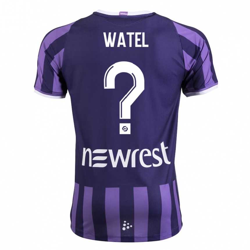 Kids Football Kylian Watel #0 Purple Away Jersey 2023/24 T-Shirt