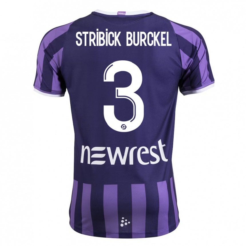 Kids Football Laetitia Stribick-Burckel #3 Purple Away Jersey 2023/24 T-Shirt