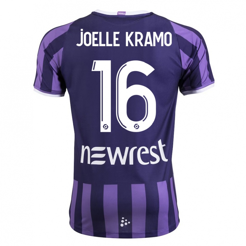 Kids Football Marie Joelle Kramo #16 Purple Away Jersey 2023/24 T-Shirt