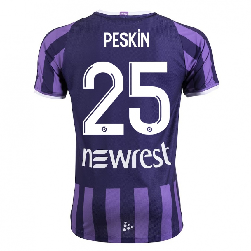 Kids Football Kelso Peskin #25 Purple Away Jersey 2023/24 T-Shirt