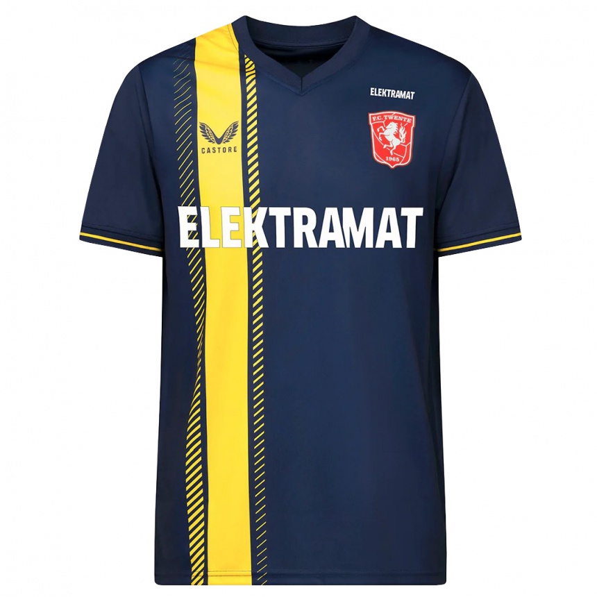 Kids Football Mathias Kjølø #4 Navy Away Jersey 2023/24 T-Shirt