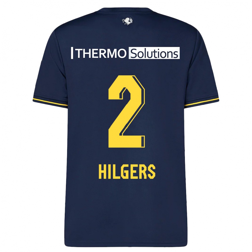 Kids Football Mees Hilgers #2 Navy Away Jersey 2023/24 T-Shirt