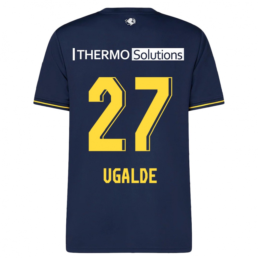 Kids Football Manfred Ugalde #27 Navy Away Jersey 2023/24 T-Shirt