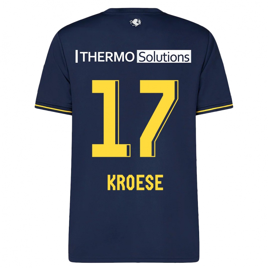Kids Football Fieke Kroese #17 Navy Away Jersey 2023/24 T-Shirt