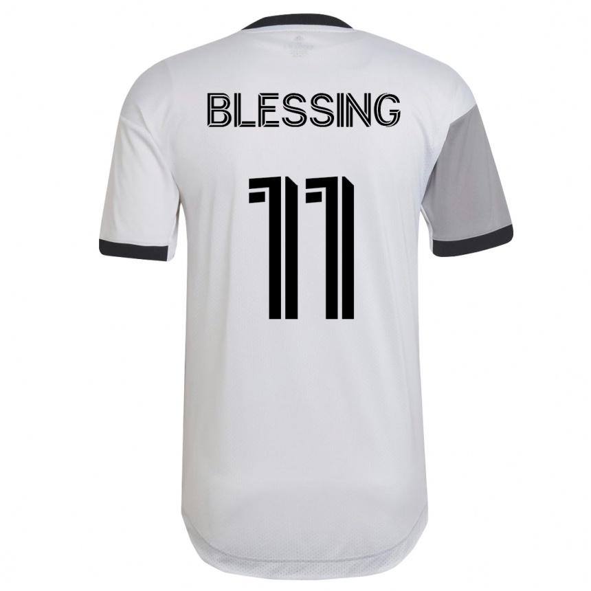 Kids Football Latif Blessing #11 White Away Jersey 2023/24 T-Shirt