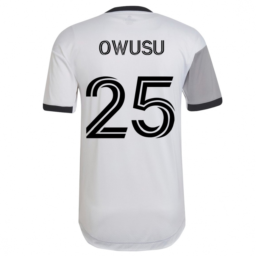 Kids Football Prince Osei Owusu #25 White Away Jersey 2023/24 T-Shirt