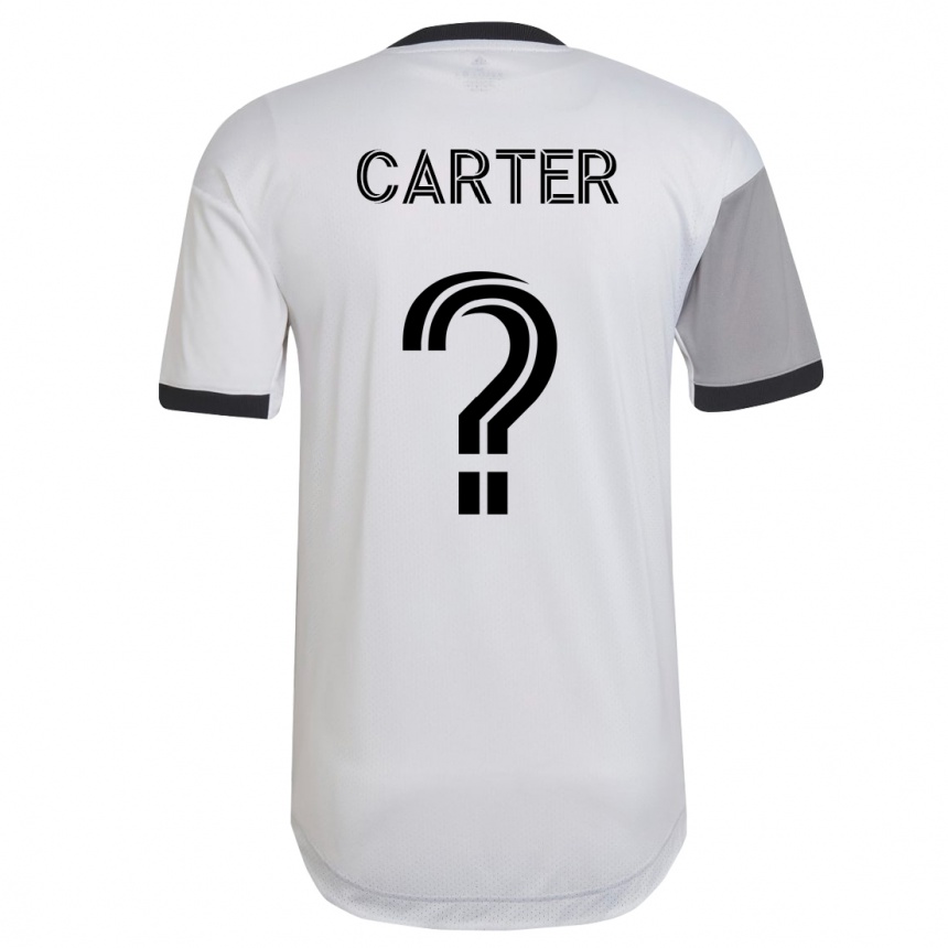 Kids Football Ajahni Carter #0 White Away Jersey 2023/24 T-Shirt