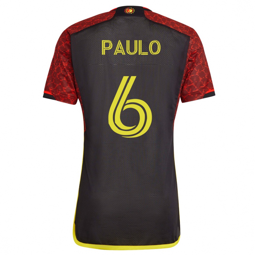 Kids Football João Paulo #6 Orange Away Jersey 2023/24 T-Shirt