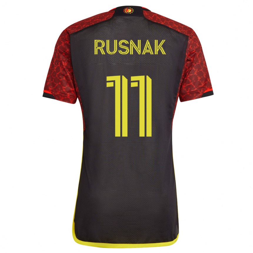 Kids Football Albert Rusnák #11 Orange Away Jersey 2023/24 T-Shirt