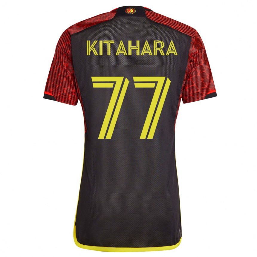 Kids Football Sota Kitahara #77 Orange Away Jersey 2023/24 T-Shirt