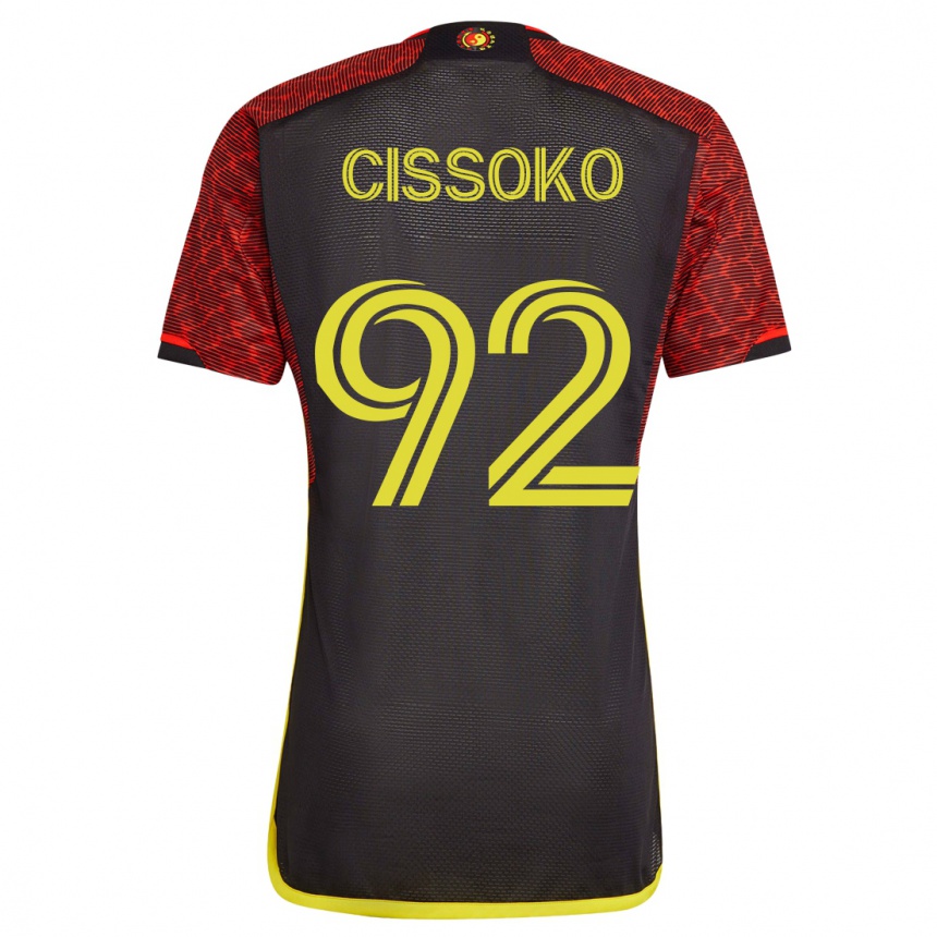 Kids Football Abdoulaye Cissoko #92 Orange Away Jersey 2023/24 T-Shirt