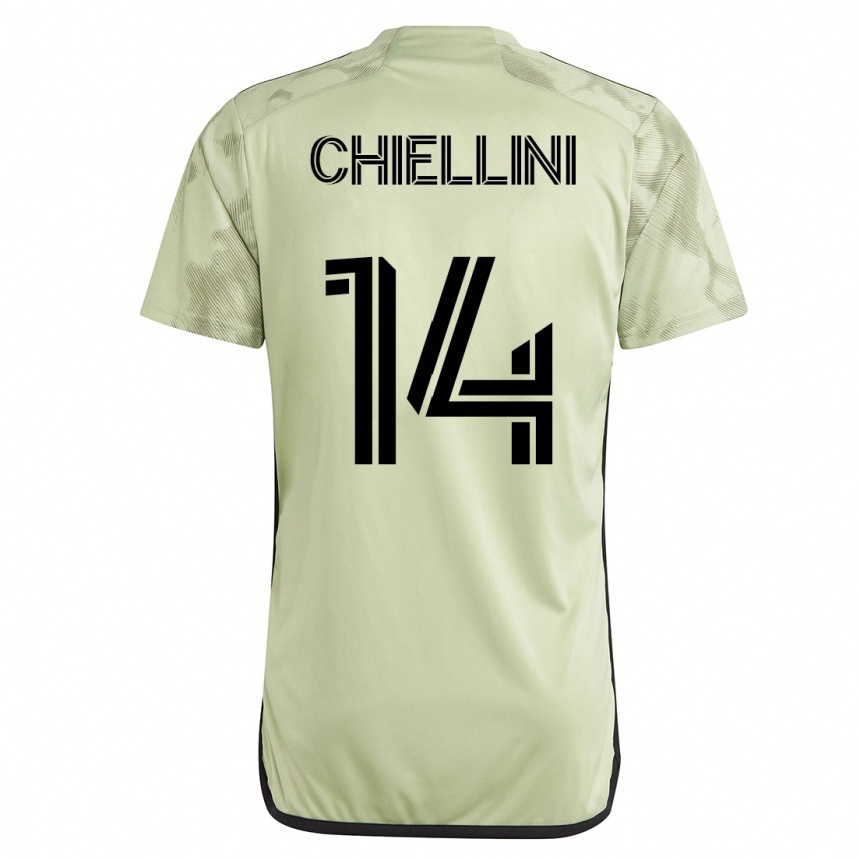 Kids Football Giorgio Chiellini #14 Green Away Jersey 2023/24 T-Shirt