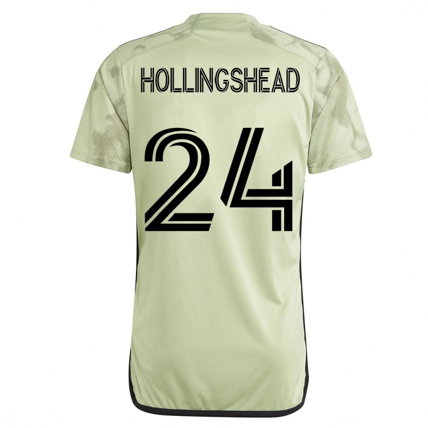 Kids Football Ryan Hollingshead #24 Green Away Jersey 2023/24 T-Shirt