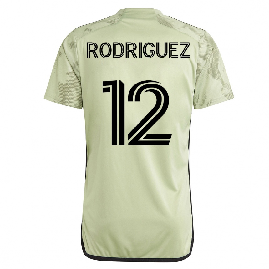 Kids Football Jeremi Rodríguez #12 Green Away Jersey 2023/24 T-Shirt