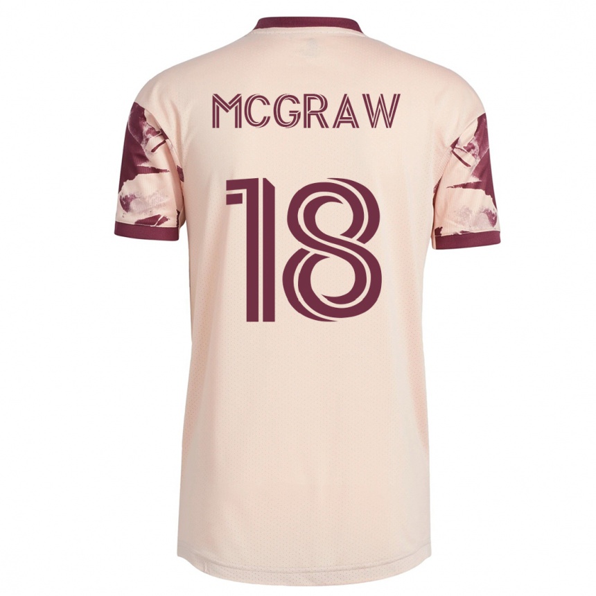 Kids Football Zac Mcgraw #18 Off-White Away Jersey 2023/24 T-Shirt