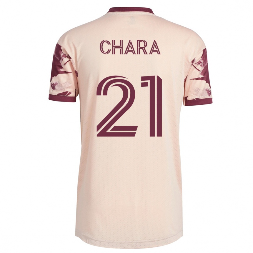 Kids Football Diego Chará #21 Off-White Away Jersey 2023/24 T-Shirt