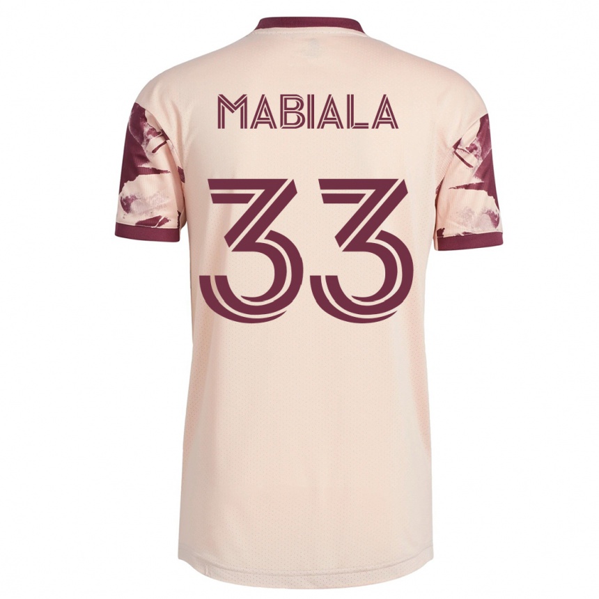 Kids Football Larrys Mabiala #33 Off-White Away Jersey 2023/24 T-Shirt
