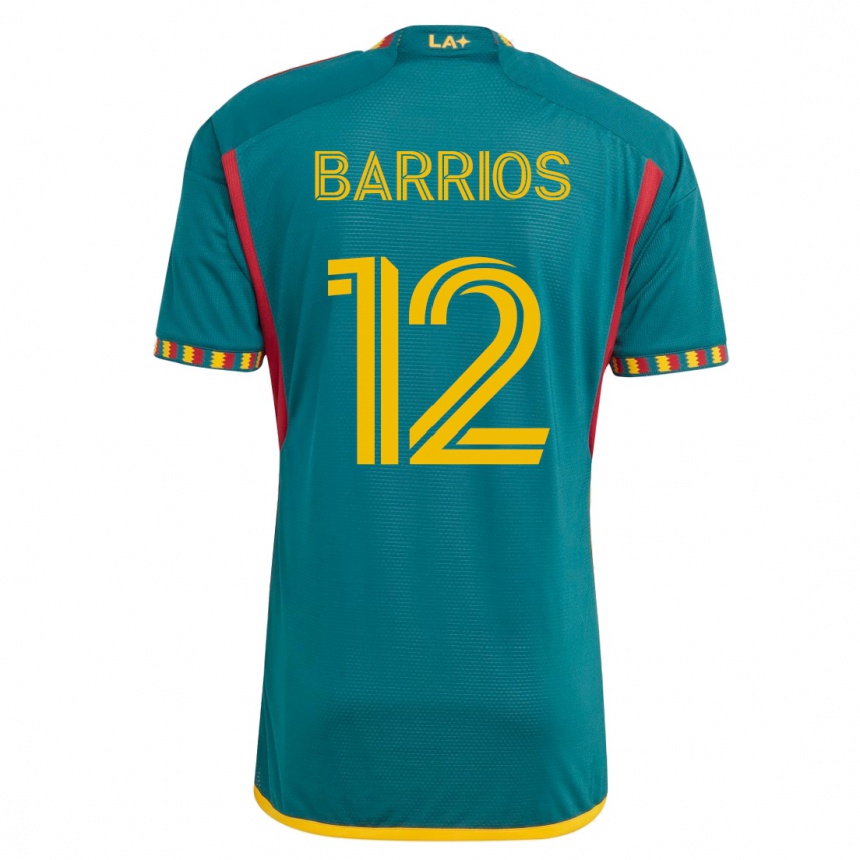 Kids Football Michael Barrios #12 Green Away Jersey 2023/24 T-Shirt