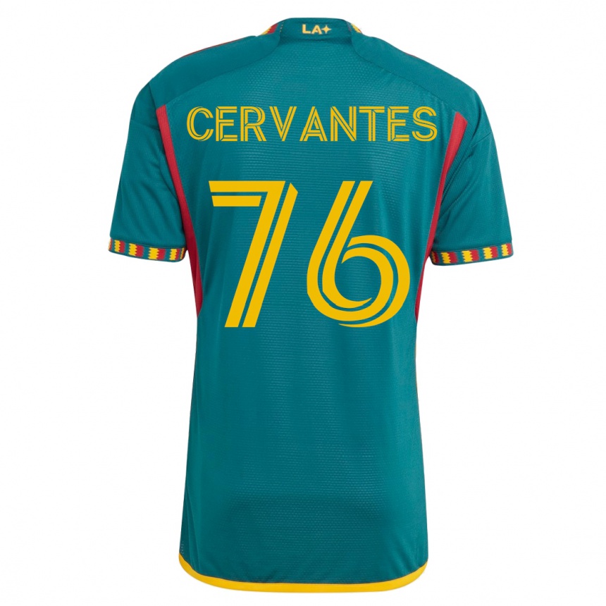Kids Football Aaron Cervantes #76 Green Away Jersey 2023/24 T-Shirt