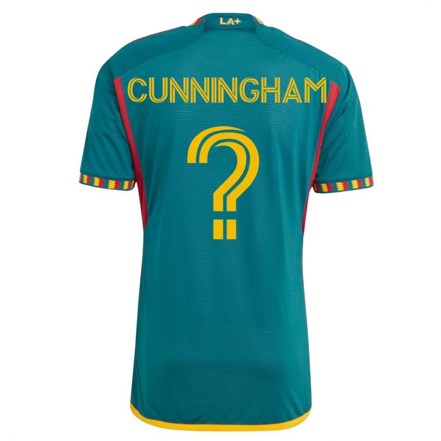 Kids Football Joaquin Cunningham #0 Green Away Jersey 2023/24 T-Shirt
