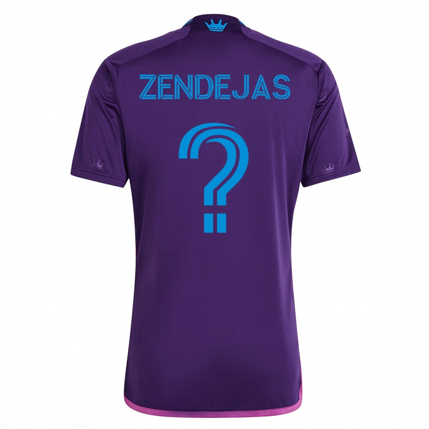 Kids Football Adrián Zendejas #0 Violet Away Jersey 2023/24 T-Shirt