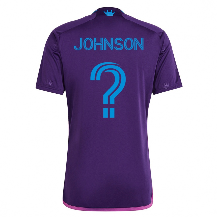 Kids Football Tate Johnson #0 Violet Away Jersey 2023/24 T-Shirt