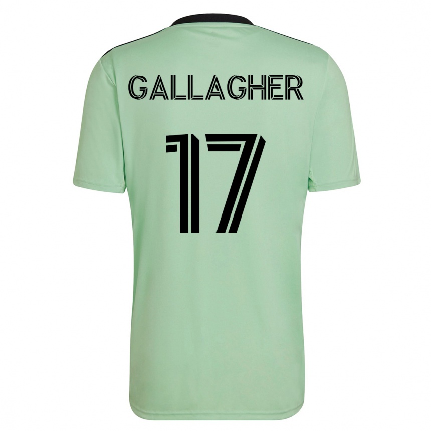 Kids Football Jon Gallagher #17 Light Green Away Jersey 2023/24 T-Shirt