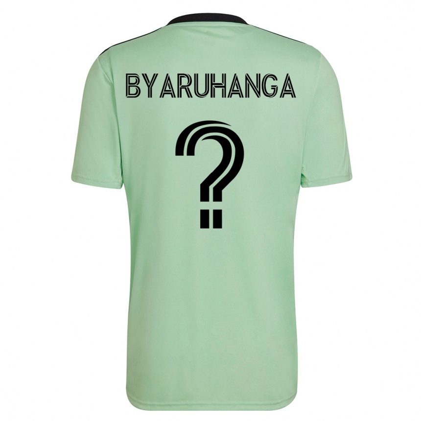 Kids Football Bobosi Byaruhanga #0 Light Green Away Jersey 2023/24 T-Shirt