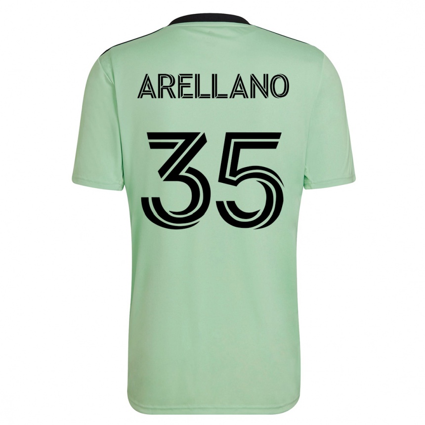 Kids Football Bryan Arellano #35 Light Green Away Jersey 2023/24 T-Shirt