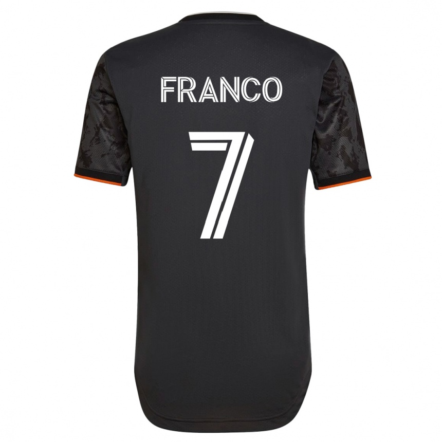 Kids Football Iván Franco #7 Black Away Jersey 2023/24 T-Shirt