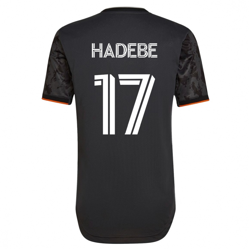 Kids Football Teenage Hadebe #17 Black Away Jersey 2023/24 T-Shirt