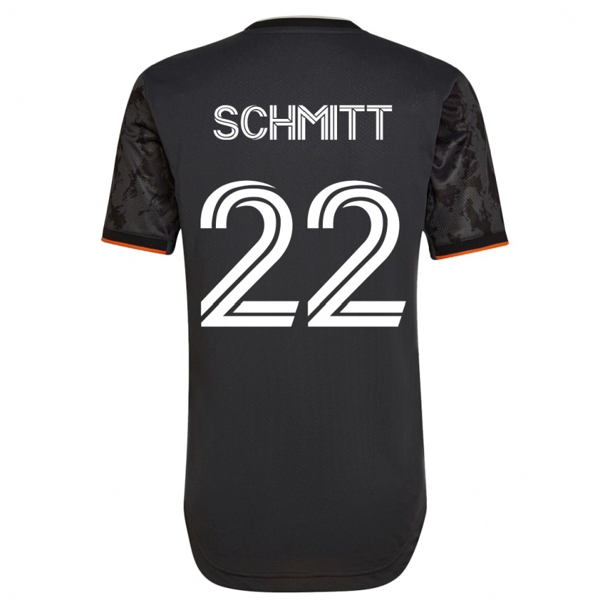 Kids Football Tate Schmitt #22 Black Away Jersey 2023/24 T-Shirt