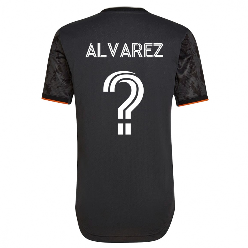 Kids Football Gianmarco Alvarez #0 Black Away Jersey 2023/24 T-Shirt