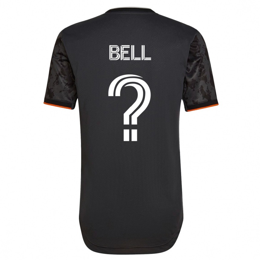 Kids Football Jahmani Bell #0 Black Away Jersey 2023/24 T-Shirt