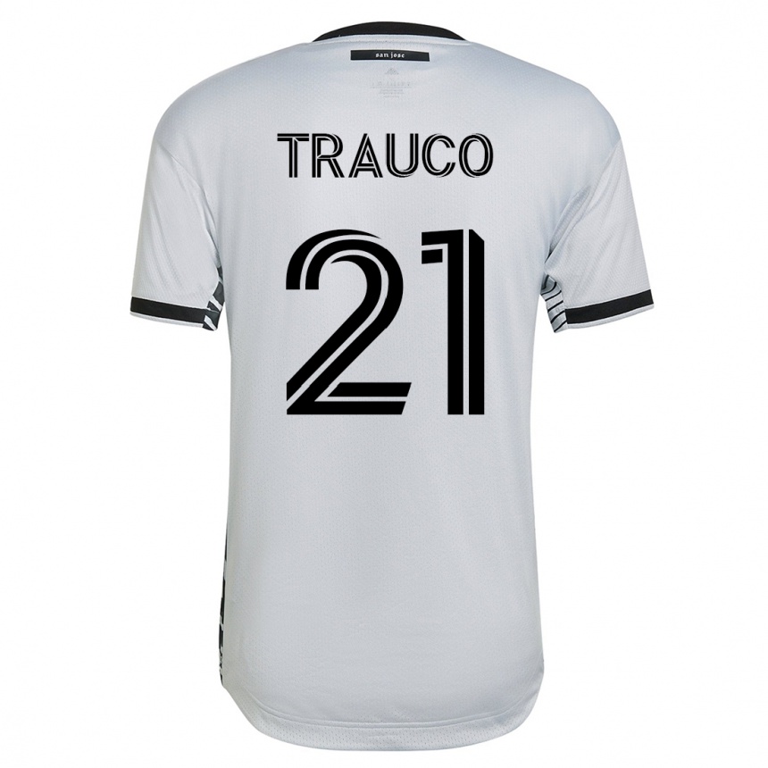 Kids Football Miguel Trauco #21 White Away Jersey 2023/24 T-Shirt