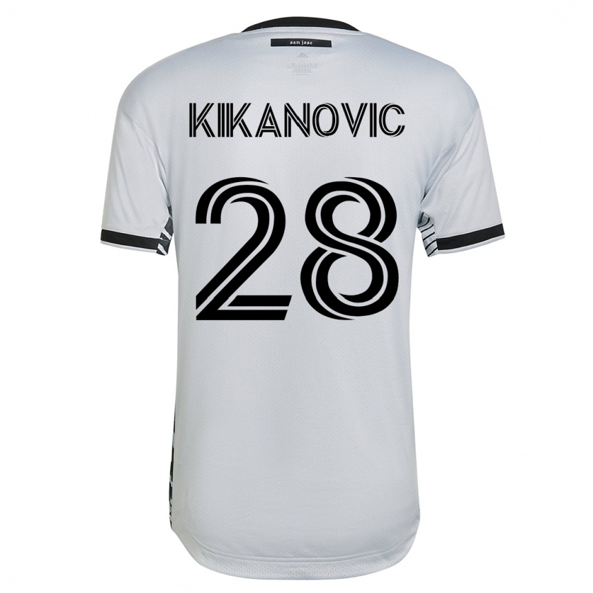 Kids Football Benjamin Kikanovic #28 White Away Jersey 2023/24 T-Shirt