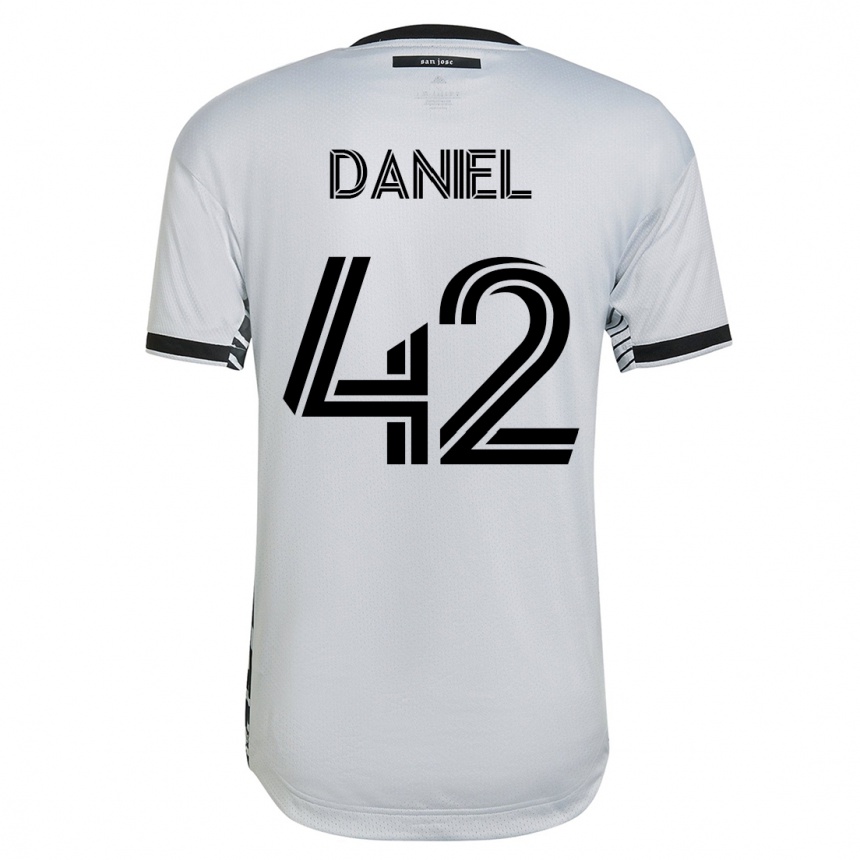 Kids Football Daniel #42 White Away Jersey 2023/24 T-Shirt