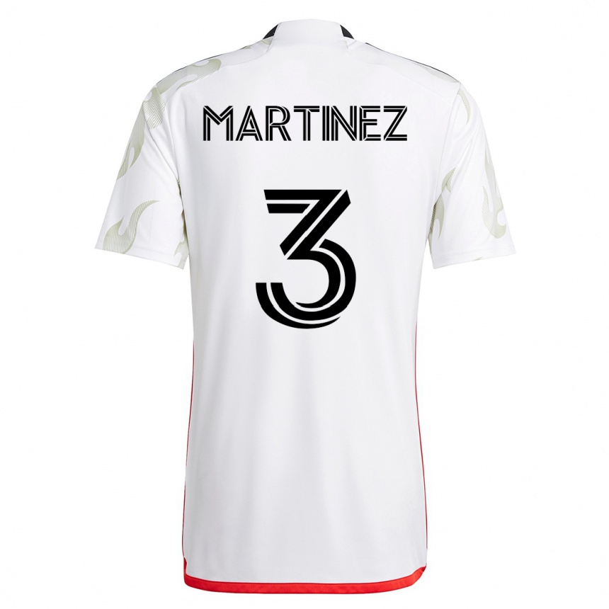 Kids Football José Antonio Martínez #3 White Away Jersey 2023/24 T-Shirt