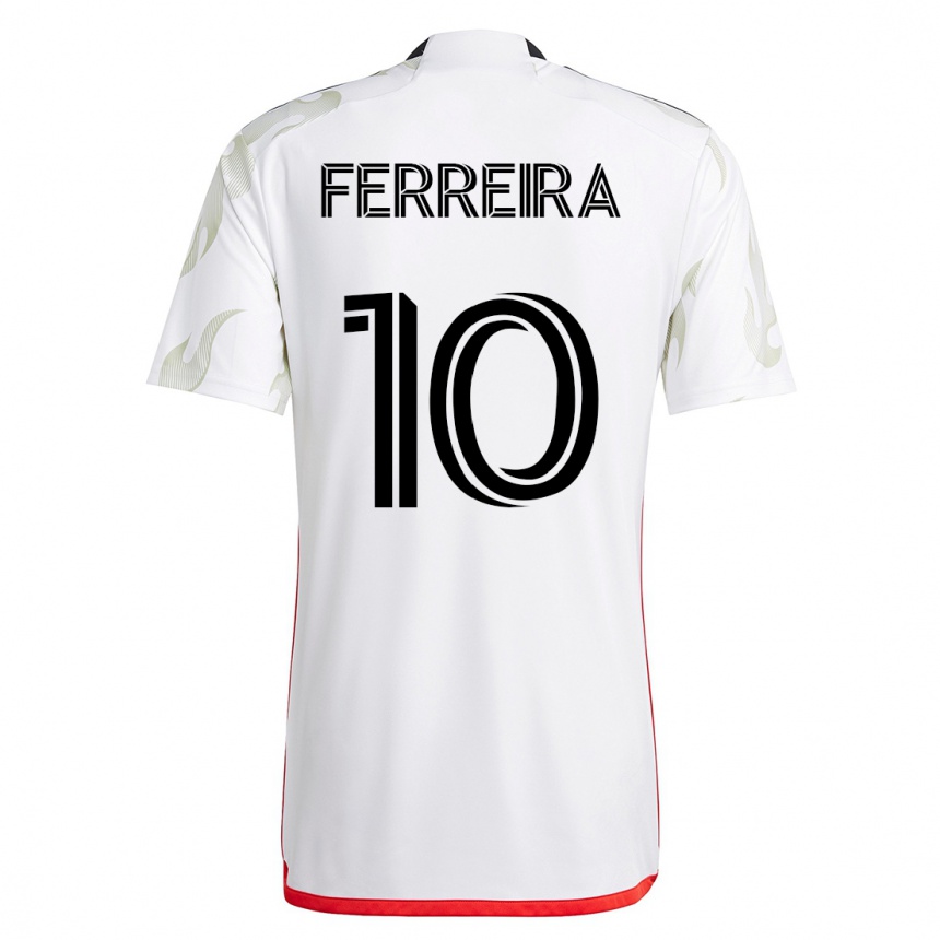 Kids Football Jesús Ferreira #10 White Away Jersey 2023/24 T-Shirt